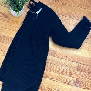Black knit cardigan
